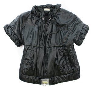 PINKO Black Short Sleeved Puffer Jacket Size 10
